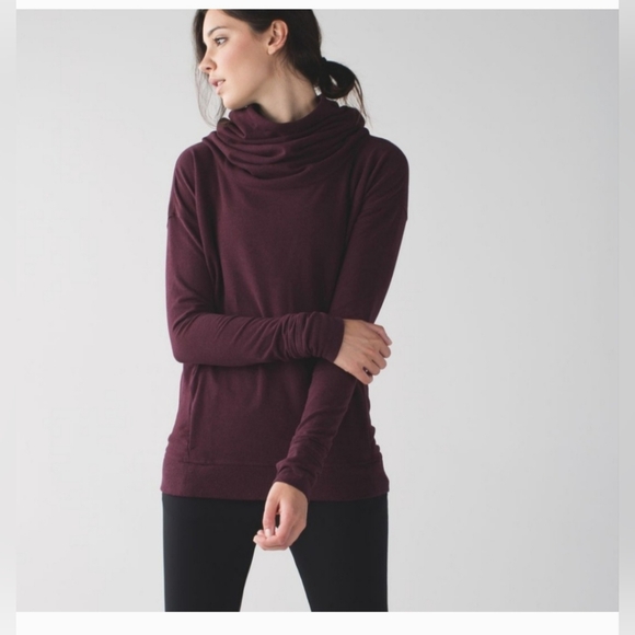 Lululemon Stress Less Hoodie- Heathered Bordeaux Drama - Picture 1 of 14